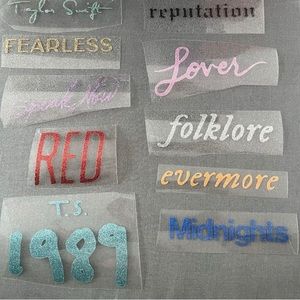Taylor Swift Glitter Iron-on Decals